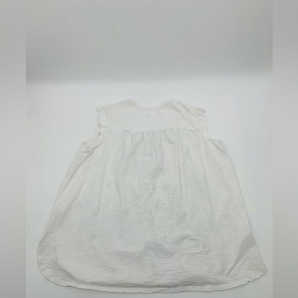 J. Jill | tonal embroidered White Sleeveless Top | 2x - Picture 6 of 7